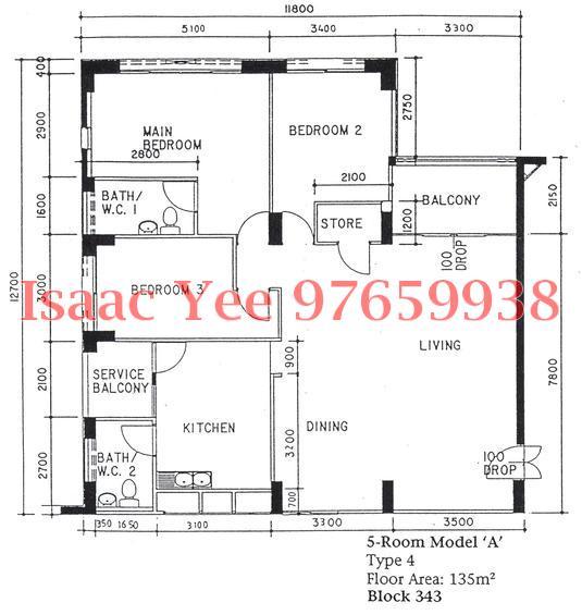 Blk 343 Tampines Street 33 (Tampines), HDB 5 Rooms #141818142